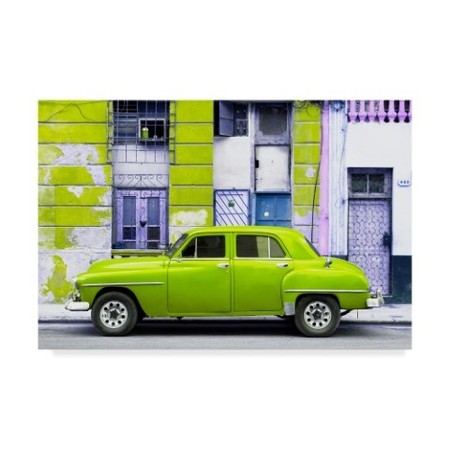 TRADEMARK FINE ART Philippe Hugonnard 'Lime Green Classic American Car 1' Canvas Art, 16x24 PH00590-C1624GG